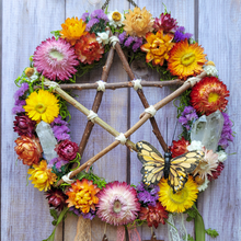 Load image into Gallery viewer, Summer Solstice Witches Bells Door Wreath