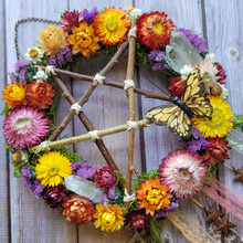 Load image into Gallery viewer, Summer Solstice Witches Bells Door Wreath