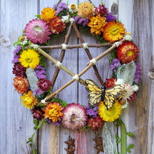 Load image into Gallery viewer, Summer Solstice Witches Bells Door Wreath