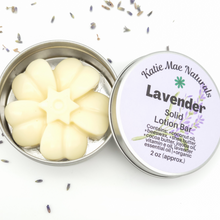 Load image into Gallery viewer, Lavender scented solid lotion bar