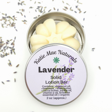 Load image into Gallery viewer, Lavender scented solid lotion bar