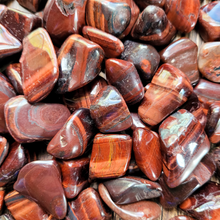 Load image into Gallery viewer, Red Tigers Eye Tumbled Gemstones - 0.5-1.5 inch