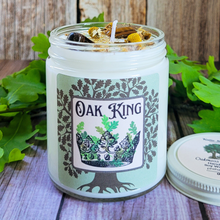 Load image into Gallery viewer, The Oak King Candle (Oakmoss Sandalwood) - 9 oz