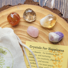Load image into Gallery viewer, Happiness Crystals - Set of 5 Crystals for Happiness - Gemstones for Happiness