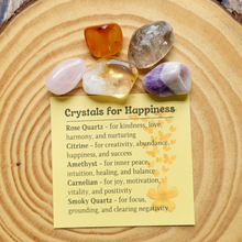 Load image into Gallery viewer, Happiness Crystals - Set of 5 Crystals for Happiness - Gemstones for Happiness