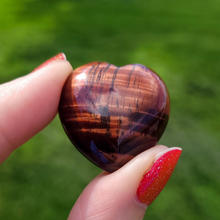 Load image into Gallery viewer, Red Tigers Eye crystal heart