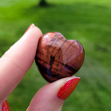 Load image into Gallery viewer, Red tigers eye crystal hearts