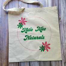 Load image into Gallery viewer, Katie Mae Naturals Tote Bag - Cotton Canvas Screen Printed Tote Bag
