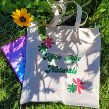 Load image into Gallery viewer, Katie Mae Naturals Tote Bag - Cotton Canvas Screen Printed Tote Bag