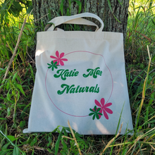 Load image into Gallery viewer, Katie Mae Naturals Tote Bag - Cotton Canvas Screen Printed Tote Bag