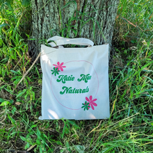 Load image into Gallery viewer, Katie Mae Naturals Tote Bag - Cotton Canvas Screen Printed Tote Bag