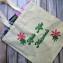 Load image into Gallery viewer, Katie Mae Naturals Tote Bag - Cotton Canvas Screen Printed Tote Bag