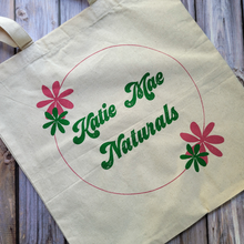 Load image into Gallery viewer, Katie Mae Naturals Tote Bag - Cotton Canvas Screen Printed Tote Bag