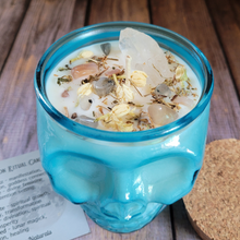 Load image into Gallery viewer, Full Moon Ritual Candle (Moon Garden) - 15 oz Skull Jar