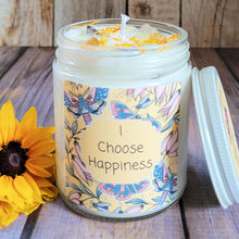 Load image into Gallery viewer, Happiness Intention Candle (Butterfly Flower) - 9 oz
