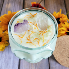 Load image into Gallery viewer, Butterfly Flower Soy Wax Candle in Recycled Glass Skull Jar - 15 oz