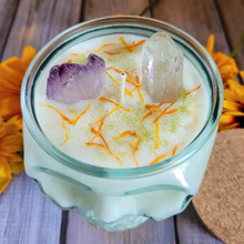 Load image into Gallery viewer, Butterfly Flower Soy Wax Candle in Recycled Glass Skull Jar - 15 oz