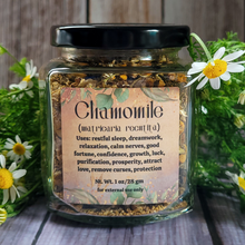 Load image into Gallery viewer, Organic Dried Chamomile Flowers - 1 oz Jar
