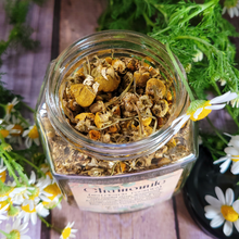 Load image into Gallery viewer, Organic Dried Chamomile Flowers - 1 oz Jar