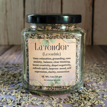Load image into Gallery viewer, Apothecary jar of organic dried lavender buds