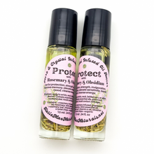 Load image into Gallery viewer, Protect - Herb and Crystal Infused Oil Roller with Rosemary and Obsidian - Rosemary Mint Scent