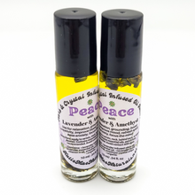 Load image into Gallery viewer, Peace - Herb and Crystal Infused Oil Roller with Lavender and Amethyst - Lavender Scent
