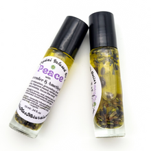 Load image into Gallery viewer, Peace - Herb and Crystal Infused Oil Roller with Lavender and Amethyst - Lavender Scent