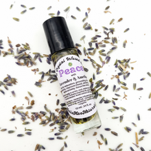 Load image into Gallery viewer, Peace - Herb and Crystal Infused Oil Roller with Lavender and Amethyst - Lavender Scent