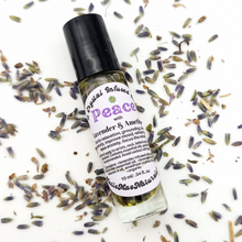 Load image into Gallery viewer, Peace - Herb and Crystal Infused Oil Roller with Lavender and Amethyst - Lavender Scent