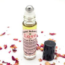 Load image into Gallery viewer, Love - Herb and Crystal Infused Oil Roller with Rose Petals and Rose Quartz Crystals - Love Spell Scent