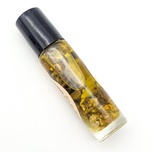 Load image into Gallery viewer, Courage - Herb and Crystal Infused Oil Roller with Chamomile and Tigers Eye - Cedarwood Chamomile Scent
