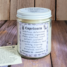 Load image into Gallery viewer, Hand poured soy wax candle for Capricorn