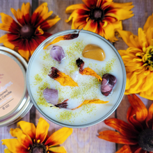 Load image into Gallery viewer, Autumn soy wax candle with crystals