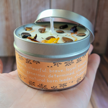 Load image into Gallery viewer, Leo Gift Set - Candle and Crystals for Leo