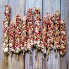Load image into Gallery viewer, Mullein Torch with Rose Petals and Queen Anne's Lace - Hag Taper