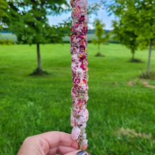 Load image into Gallery viewer, Mullein Torch with Rose Petals and Queen Anne's Lace - Hag Taper