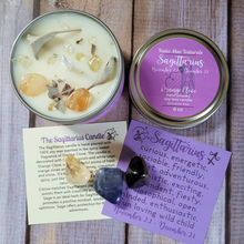 Load image into Gallery viewer, Sagittarius Gift Set - Candle and Crystals for Sagittarius