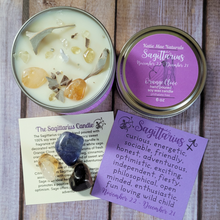 Load image into Gallery viewer, Sagittarius Gift Set - Candle and Crystals for Sagittarius