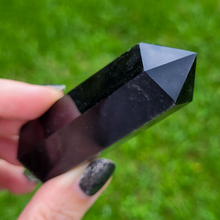 Load image into Gallery viewer, Silver Sheen Obsidian Point - Carved Obsidian Gemstone Point