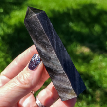 Load image into Gallery viewer, Silver Sheen Obsidian Point