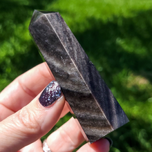 Load image into Gallery viewer, Silver Sheen Obsidian Point