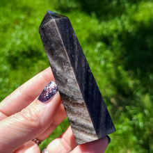 Load image into Gallery viewer, Silver Sheen Obsidian Point