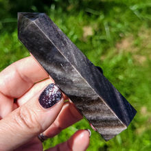Load image into Gallery viewer, Silver Sheen Obsidian Point