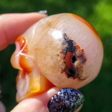 Load image into Gallery viewer, Carnelian Skull 2.5 inch - Carved Carnelian Gemstone Skull
