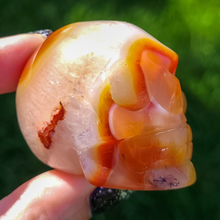 Load image into Gallery viewer, Carnelian Skull 2.5 inch - Carved Carnelian Gemstone Skull