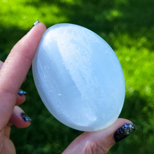 Load image into Gallery viewer, Selenite Palm Stone 2.5 inch - Polished Selenite Crystal