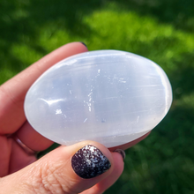 Load image into Gallery viewer, Selenite Palm Stone 2.5 inch - Polished Selenite Crystal