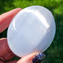 Load image into Gallery viewer, Selenite Palm Stone 2.5 inch - Polished Selenite Crystal