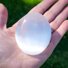 Load image into Gallery viewer, Selenite Palm Stone 2.5 inch - Polished Selenite Crystal