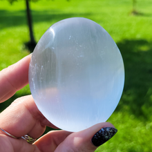 Load image into Gallery viewer, Selenite Palm Stone 2.5 inch - Polished Selenite Crystal